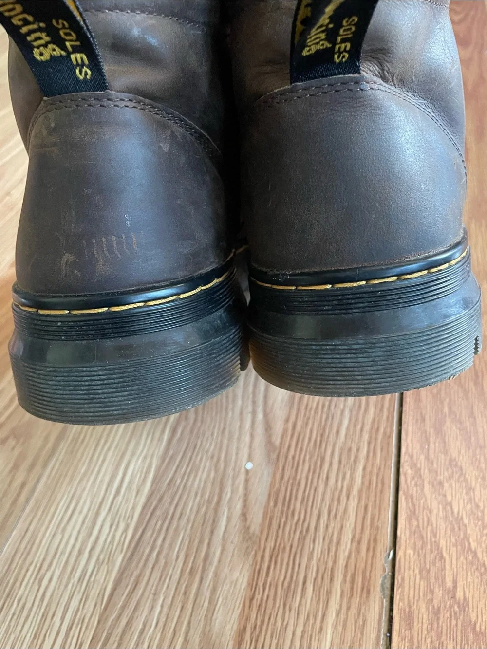 Dr. Martens Bonny Crazy Horse Leather Casual Boots in Dark Brown Size 13 M